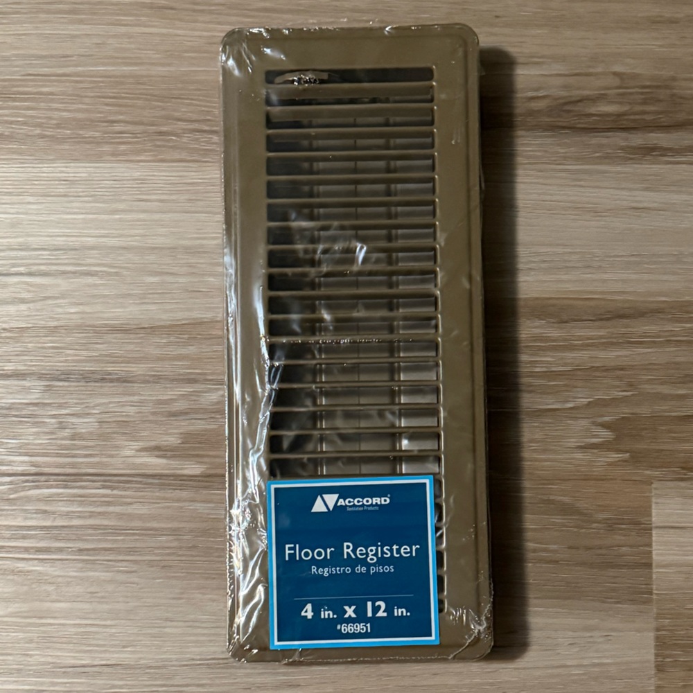 NWT Accord | 4” X 12” Tan Floor Register